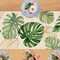Summer Palm Leaves Tropical Table Runner – 13x72 Inch Monstera Greenery Decor for Home, Kitchen, Dining, Indoor/Outdoor Hawaii Luau, Spring, and Anniversary Party Decorations